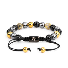 Load image into Gallery viewer, Bracelet - Women's Beaded Bracelet | Agate, Hematite, Gold