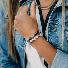Load image into Gallery viewer, Bracelet - Women's Beaded Bracelet | Pearl, Amethyst, Rose Quartz Gemstones