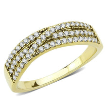 Load image into Gallery viewer, Gold Crystal Overlap Ring 10