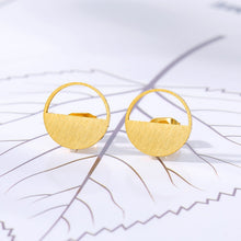 Load image into Gallery viewer, Golden Semicircle Stud Earrings - LeyeF Co. Global Jewelry & Accessories