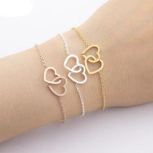 Load image into Gallery viewer, Double Heart Bracelet - LeyeF Co. Global Jewelry & Accessories