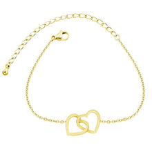 Load image into Gallery viewer, Double Heart Bracelet - LeyeF Co. Global Jewelry & Accessories