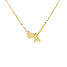 Load image into Gallery viewer, Mini Heart Initial Necklace - LeyeF Co. Global Jewelry & Accessories