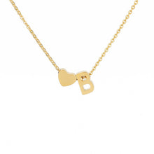Load image into Gallery viewer, Mini Heart Initial Necklace - LeyeF Co. Global Jewelry & Accessories