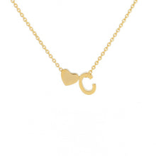 Load image into Gallery viewer, Mini Heart Initial Necklace - LeyeF Co. Global Jewelry & Accessories