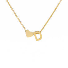 Load image into Gallery viewer, Mini Heart Initial Necklace - LeyeF Co. Global Jewelry & Accessories