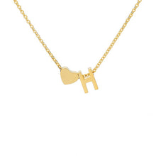 Load image into Gallery viewer, Mini Heart Initial Necklace - LeyeF Co. Global Jewelry & Accessories