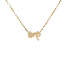 Load image into Gallery viewer, Mini Heart Initial Necklace - LeyeF Co. Global Jewelry & Accessories