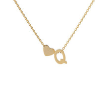 Load image into Gallery viewer, Mini Heart Initial Necklace - LeyeF Co. Global Jewelry & Accessories