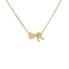 Load image into Gallery viewer, Mini Heart Initial Necklace - LeyeF Co. Global Jewelry & Accessories