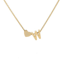 Load image into Gallery viewer, Mini Heart Initial Necklace - LeyeF Co. Global Jewelry & Accessories