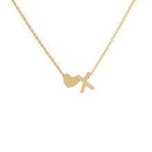 Load image into Gallery viewer, Mini Heart Initial Necklace - LeyeF Co. Global Jewelry & Accessories