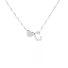 Load image into Gallery viewer, Mini Heart Initial Necklace - LeyeF Co. Global Jewelry & Accessories
