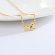 Load image into Gallery viewer, Mini Heart Initial Necklace - LeyeF Co. Global Jewelry & Accessories
