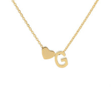 Load image into Gallery viewer, initial heart necklace