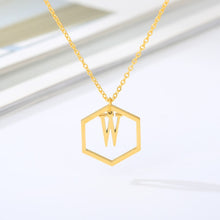 Load image into Gallery viewer, Initial Hexagon Necklace W / 43cm