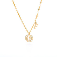Load image into Gallery viewer, Double Initial Necklace F / 45cm
