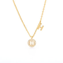 Load image into Gallery viewer, Double Initial Necklace H / 45cm