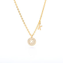 Load image into Gallery viewer, Double Initial Necklace K / 45cm