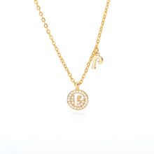 Load image into Gallery viewer, Double Initial Necklace P / 45cm