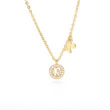 Load image into Gallery viewer, Double Initial Necklace R / 45cm