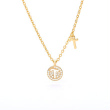 Load image into Gallery viewer, Double Initial Necklace T / 45cm