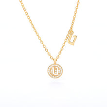 Load image into Gallery viewer, Double Initial Necklace U / 45cm