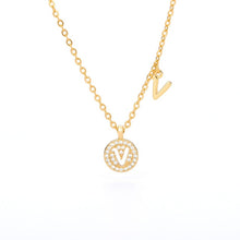 Load image into Gallery viewer, Double Initial Necklace V / 45cm