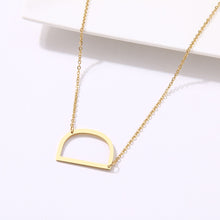 Load image into Gallery viewer, slanted initial necklace gold / d
