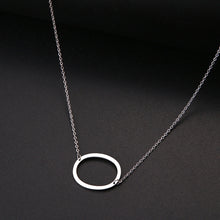 Load image into Gallery viewer, slanted initial necklace silver / o