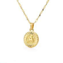 Load image into Gallery viewer, Initial Round Pendant Necklace - LeyeF Co. Global Jewelry & Accessories