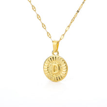 Load image into Gallery viewer, Initial Round Pendant Necklace - LeyeF Co. Global Jewelry & Accessories