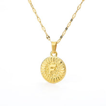 Load image into Gallery viewer, Initial Round Pendant Necklace - LeyeF Co. Global Jewelry & Accessories