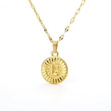 Load image into Gallery viewer, Initial Round Pendant Necklace - LeyeF Co. Global Jewelry & Accessories