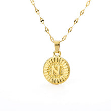 Load image into Gallery viewer, Initial Round Pendant Necklace - LeyeF Co. Global Jewelry & Accessories