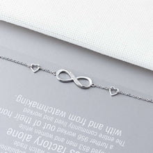 Load image into Gallery viewer, infinity silver bracelet