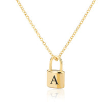 Load image into Gallery viewer, Initial Padlock Necklace A / 45cm