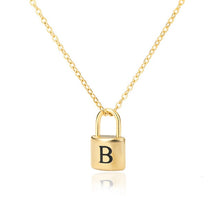 Load image into Gallery viewer, Initial Padlock Necklace B / 45cm