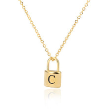 Load image into Gallery viewer, Initial Padlock Necklace C / 45cm
