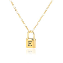 Load image into Gallery viewer, Initial Padlock Necklace E / 45cm