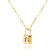 Load image into Gallery viewer, Initial Padlock Necklace G / 45cm