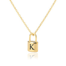 Load image into Gallery viewer, Initial Padlock Necklace K / 45cm