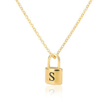 Load image into Gallery viewer, Initial Padlock Necklace S / 45cm