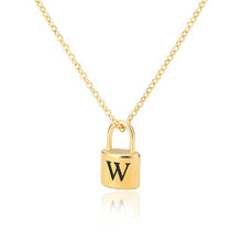 Load image into Gallery viewer, Initial Padlock Necklace W / 45cm