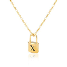Load image into Gallery viewer, Initial Padlock Necklace X / 45cm