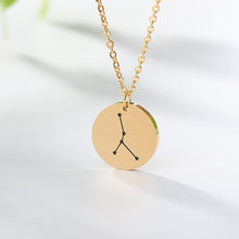 Load image into Gallery viewer, Constellation Coin Necklace Cancer / Rose Gold / United States
