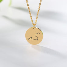 Load image into Gallery viewer, Constellation Coin Necklace Leo 2 / Silver / United States