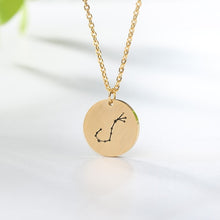 Load image into Gallery viewer, Constellation Coin Necklace Scorpio / Rose Gold / United States