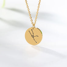 Load image into Gallery viewer, Constellation Coin Necklace Taurus / Rose Gold / United States