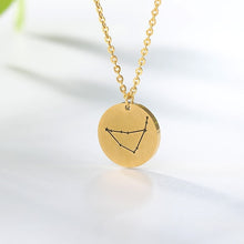 Load image into Gallery viewer, Constellation Coin Necklace Capricorn / Rose Gold / United States